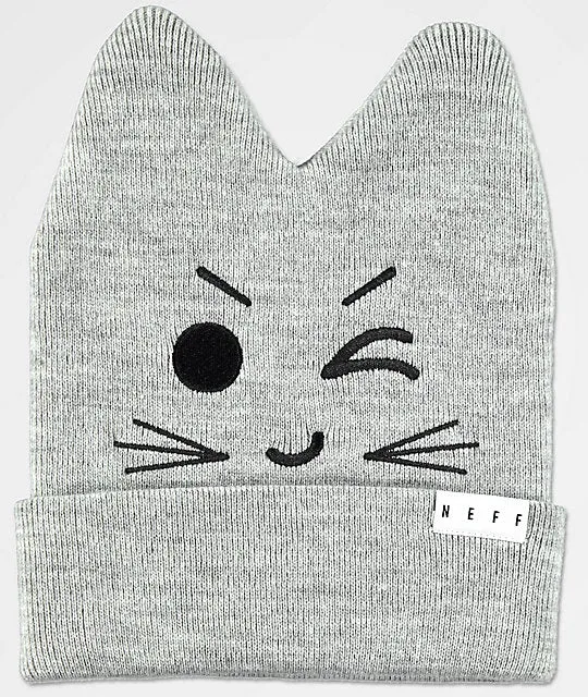 NEFF KITTY BEANIE Grey