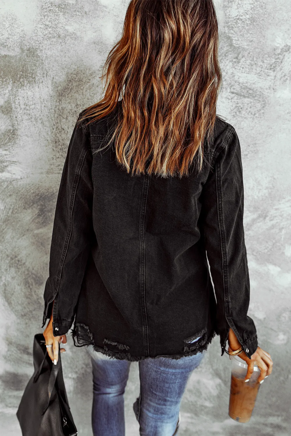 Nothing Is Better Distressed Snap Down Denim Jacket