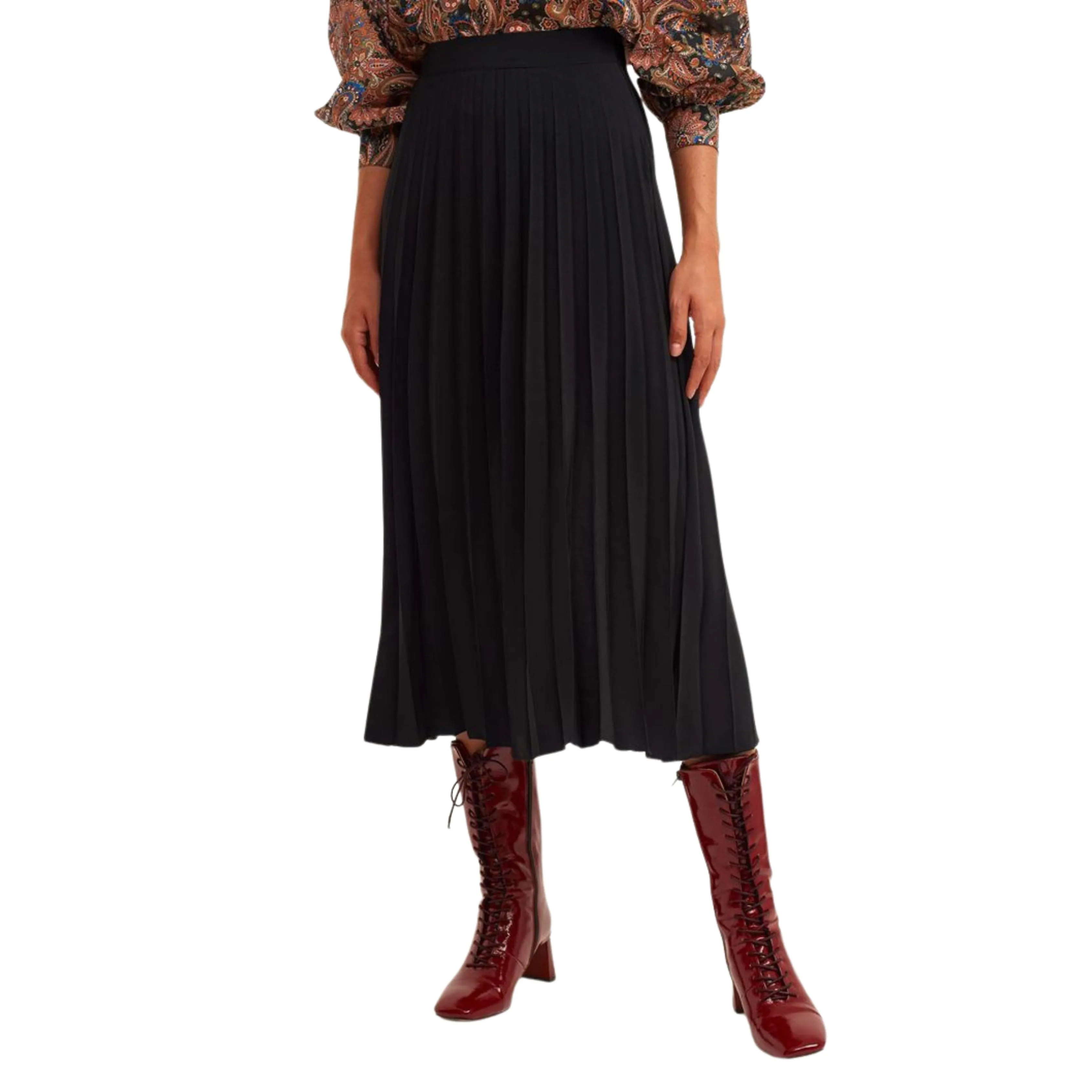 OXXO - Pleated Midi Skirt