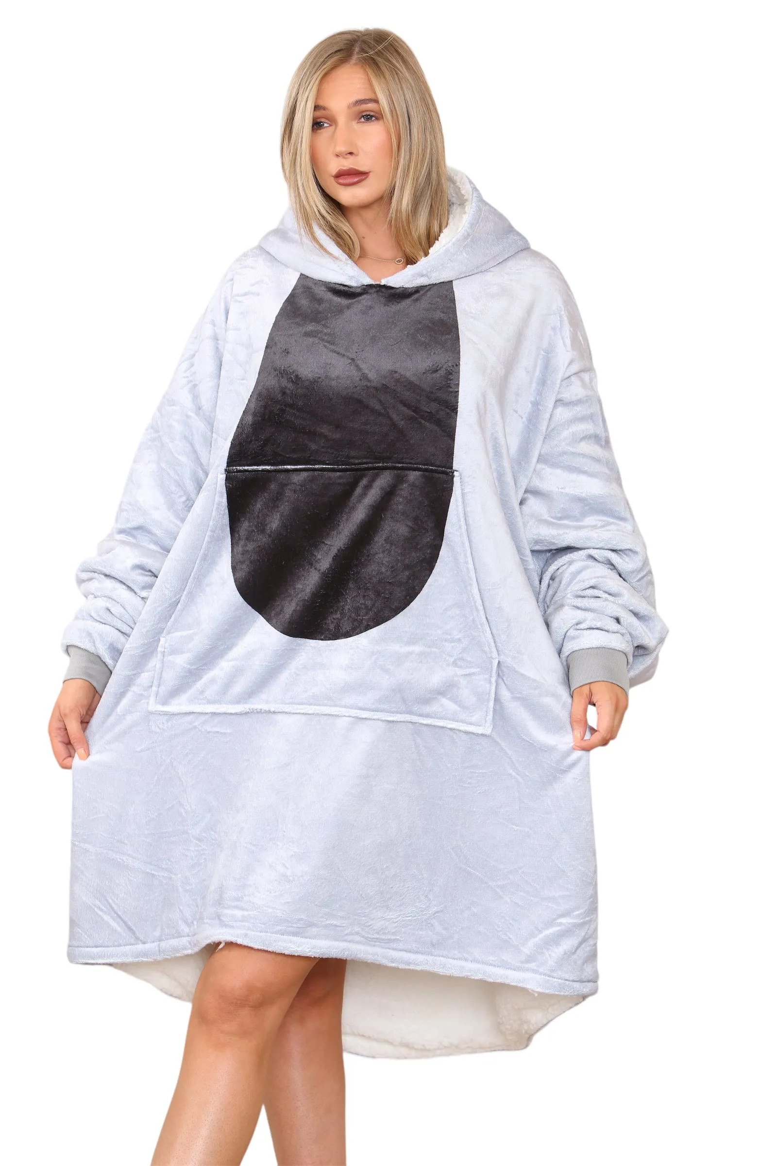 Panda Face Printed Hoodie