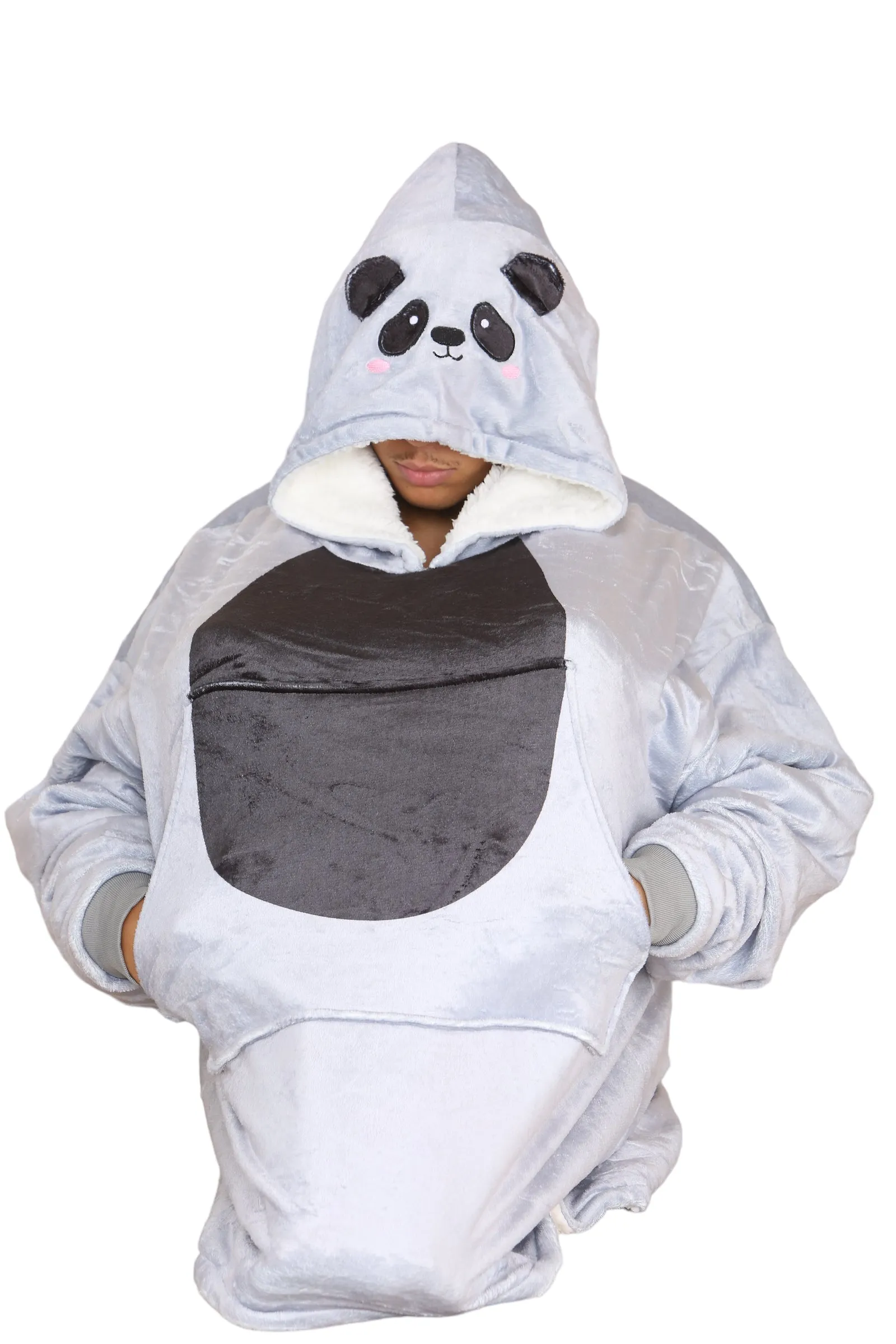 Panda Face Printed Hoodie