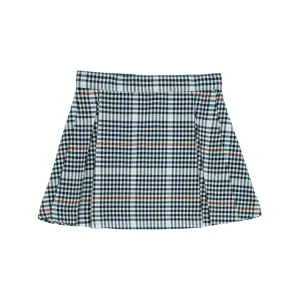 Parson Pleated Skirt - Highgate Houndstooth