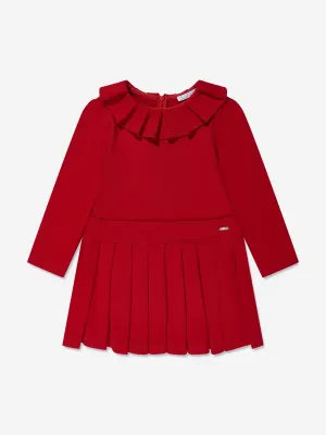 Patachou Girls Pleated Dress in Red