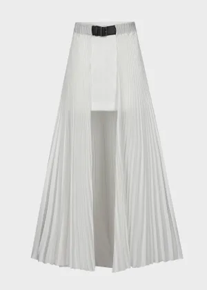 PD BELTED PLEATED SKIRT