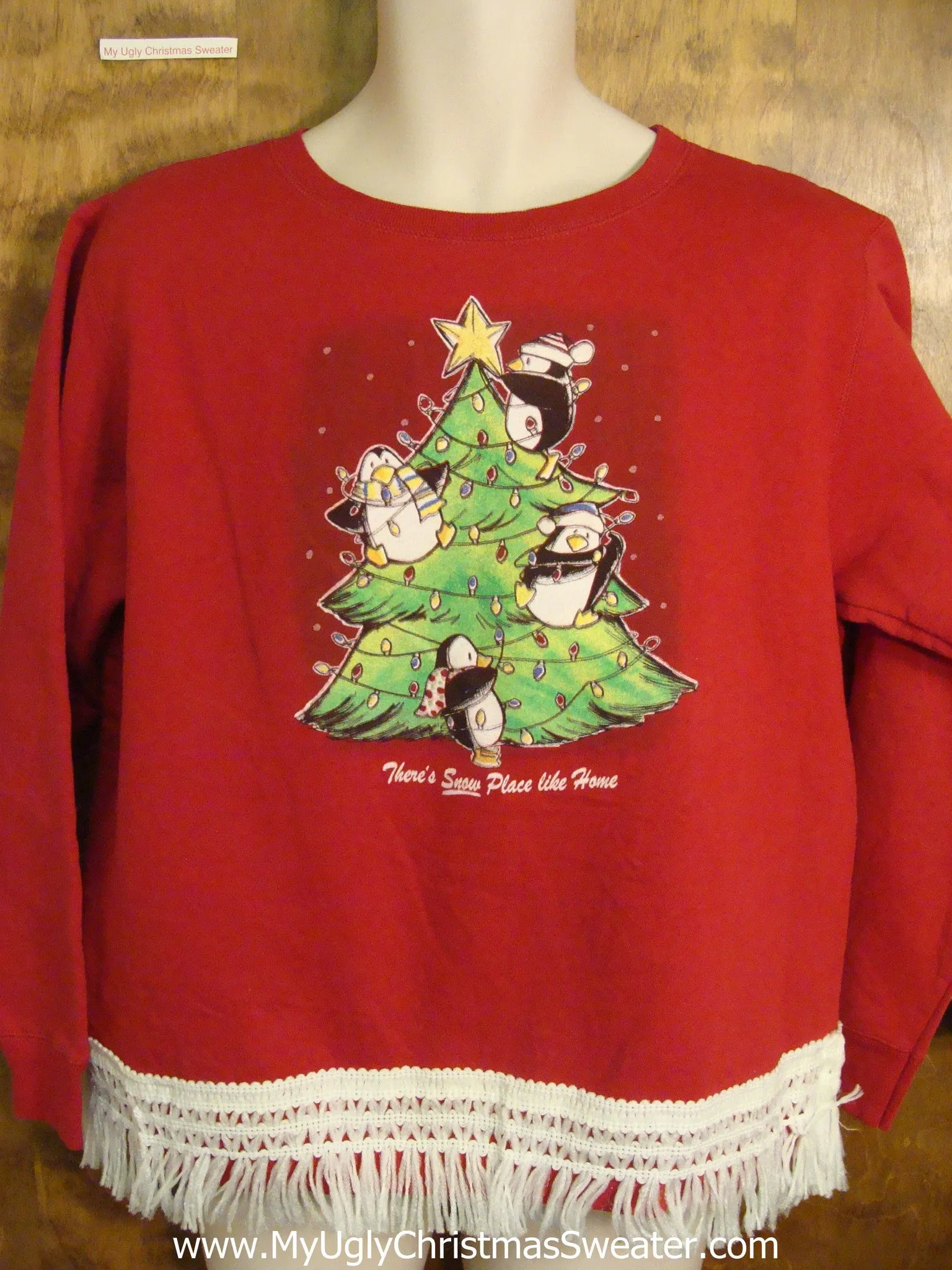 Penguins in Tree Christmas Sweatshirt