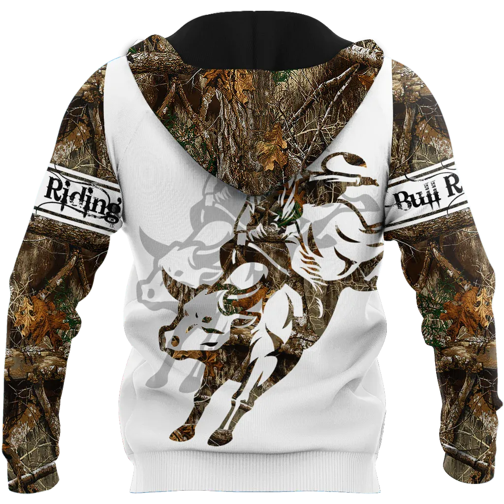 Personalized Name Bull Riding Unisex Hoodie Tattoo, Bull Riding Hoodie For Him, Bull Riding Gifts