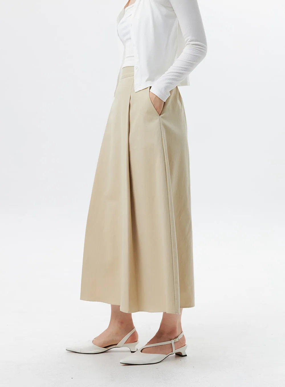 Pleated Maxi Skirt OL325