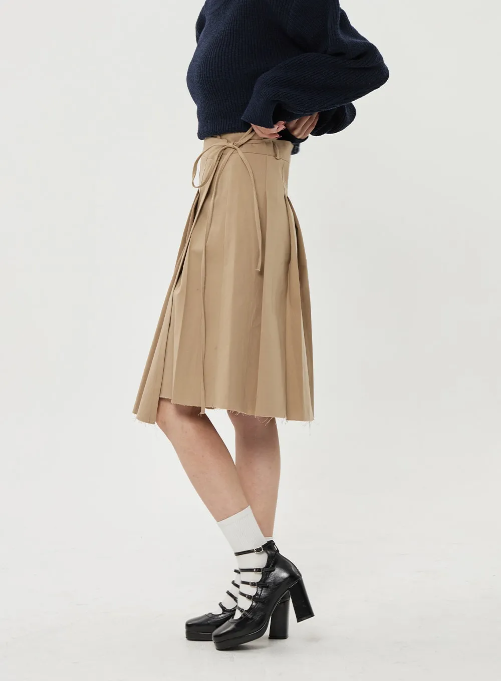 Pleated Midi Skirt BF314