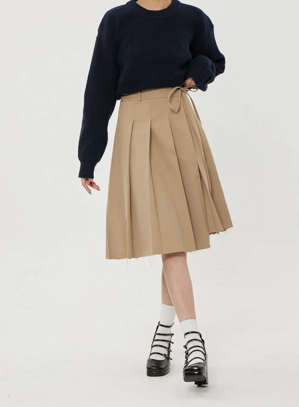 Pleated Midi Skirt BF314