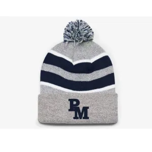 PMYS Stripe Pom Pom Beanie