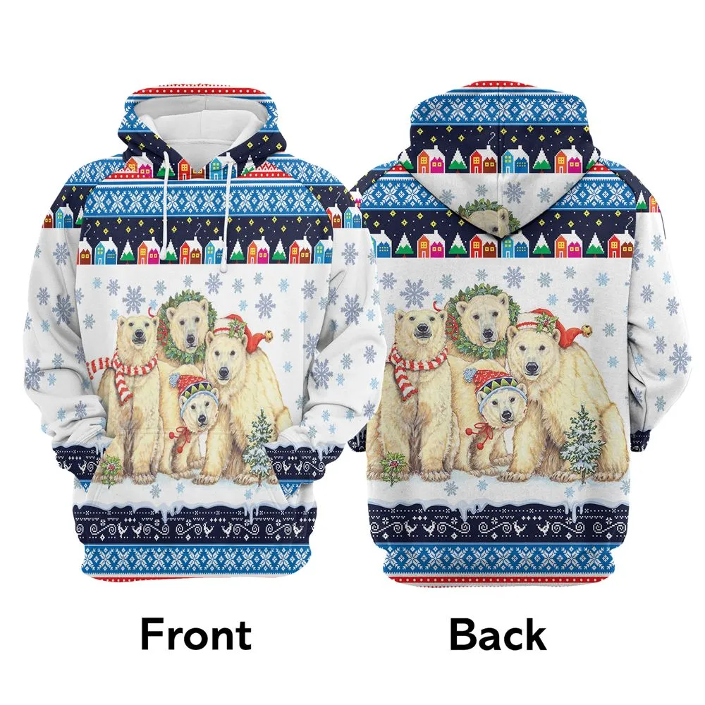 Polar Bears Christmas All Over Print 3D Hoodie For Men And Women, Best Gift For Dog lovers, Best Outfit Christmas