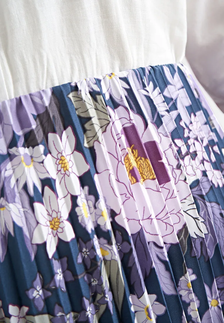 Pollyanna Printed Floral Pleated Skirt