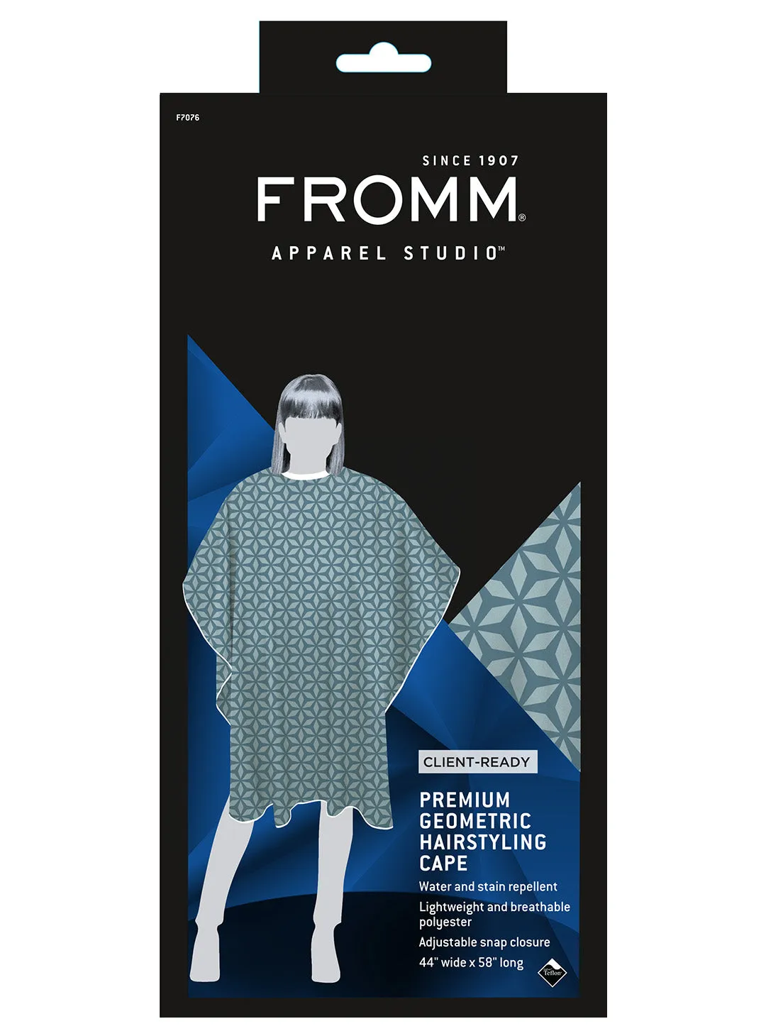 Premium Client Hairstyling Cape - Geometric Print