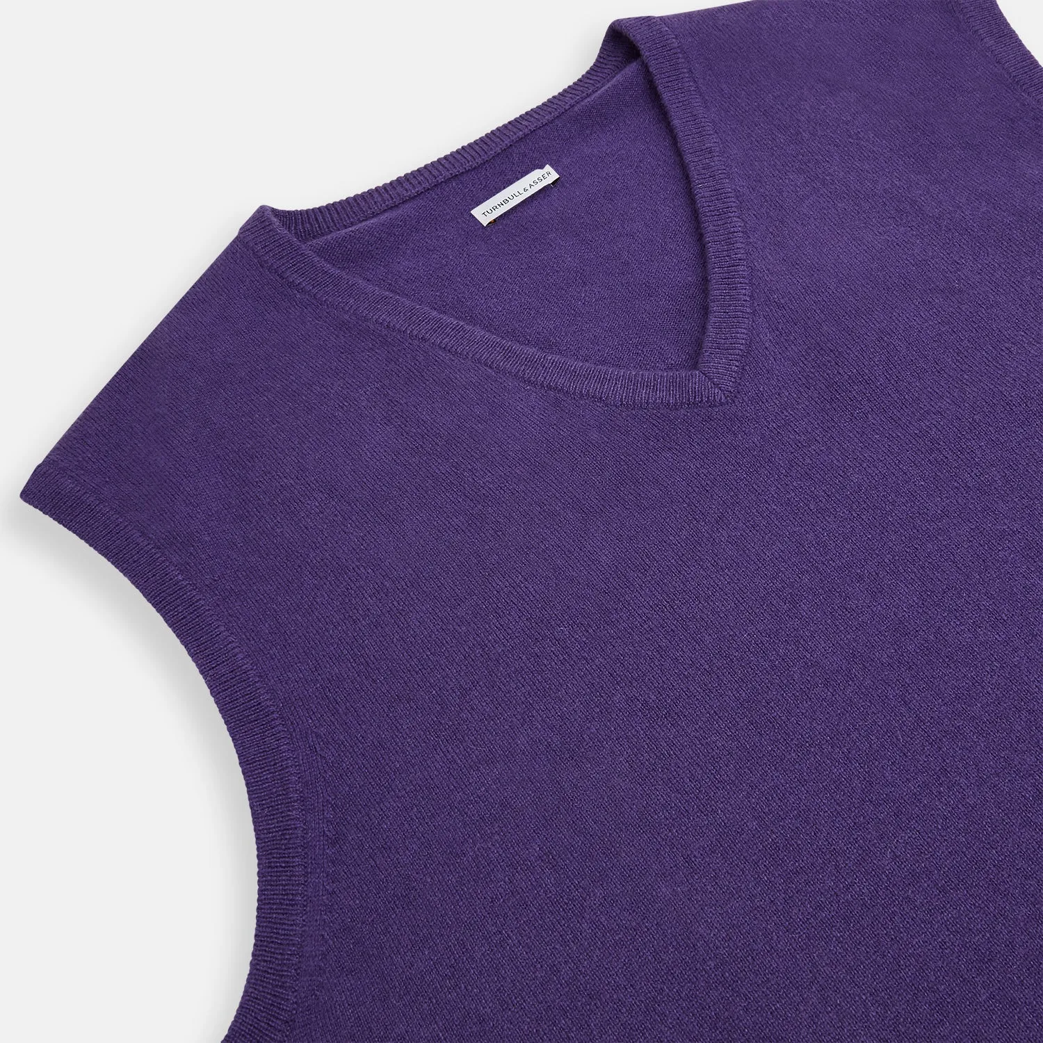 Purple Cashmere V-Neck Vest