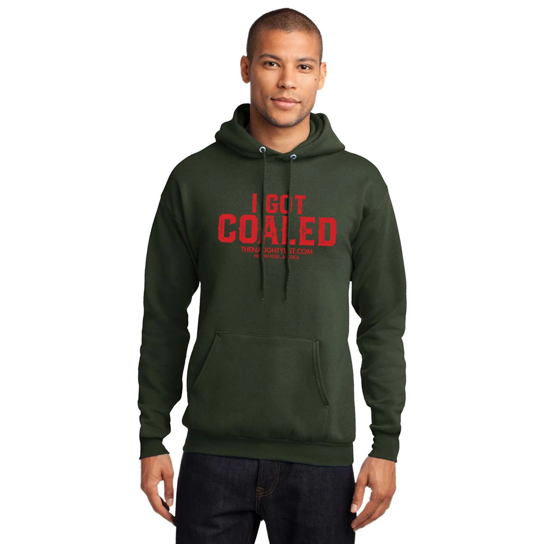 "I Got Coaled" Adult Hooded Fleece Pullover