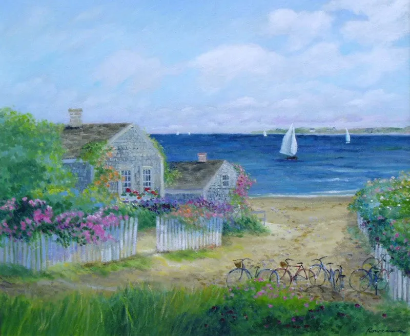 "Summer Seas - Nantucket" by Rowenna Anderson - Coastal Oil Painting