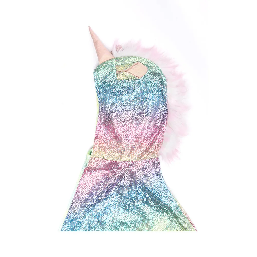 Rainbow Reversible Unicorn Dragon Cape, Size 5-6