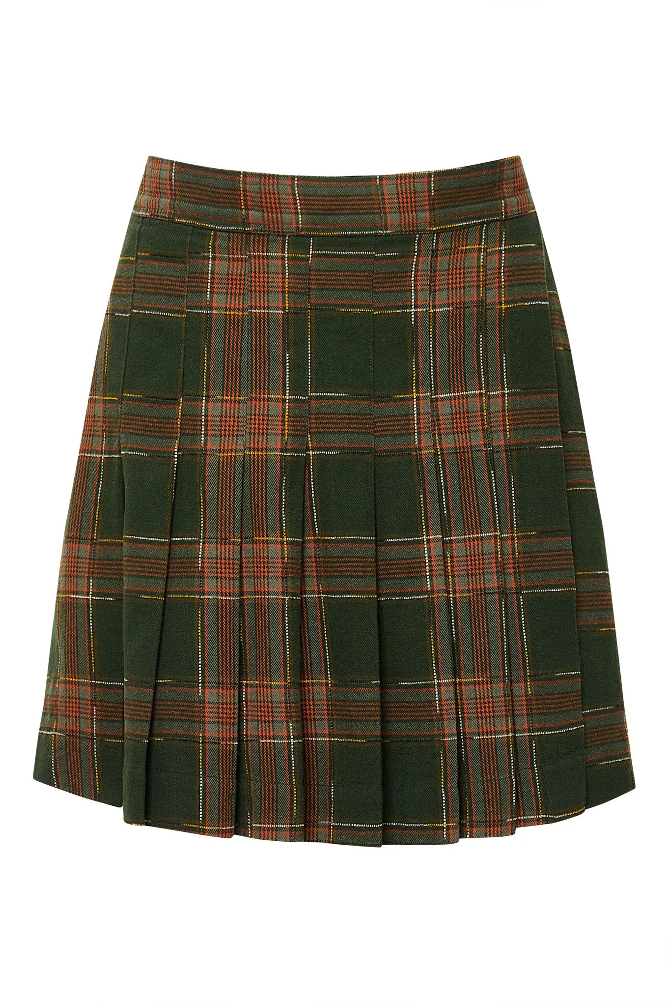 RARA Organic Cotton Flannel Skirt - Green