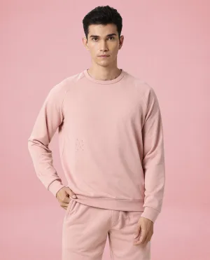 Rare Rabbit Articale Men's Arum Ash Rose Cotton Fabric Full Sleeves Solid Sweatshirt