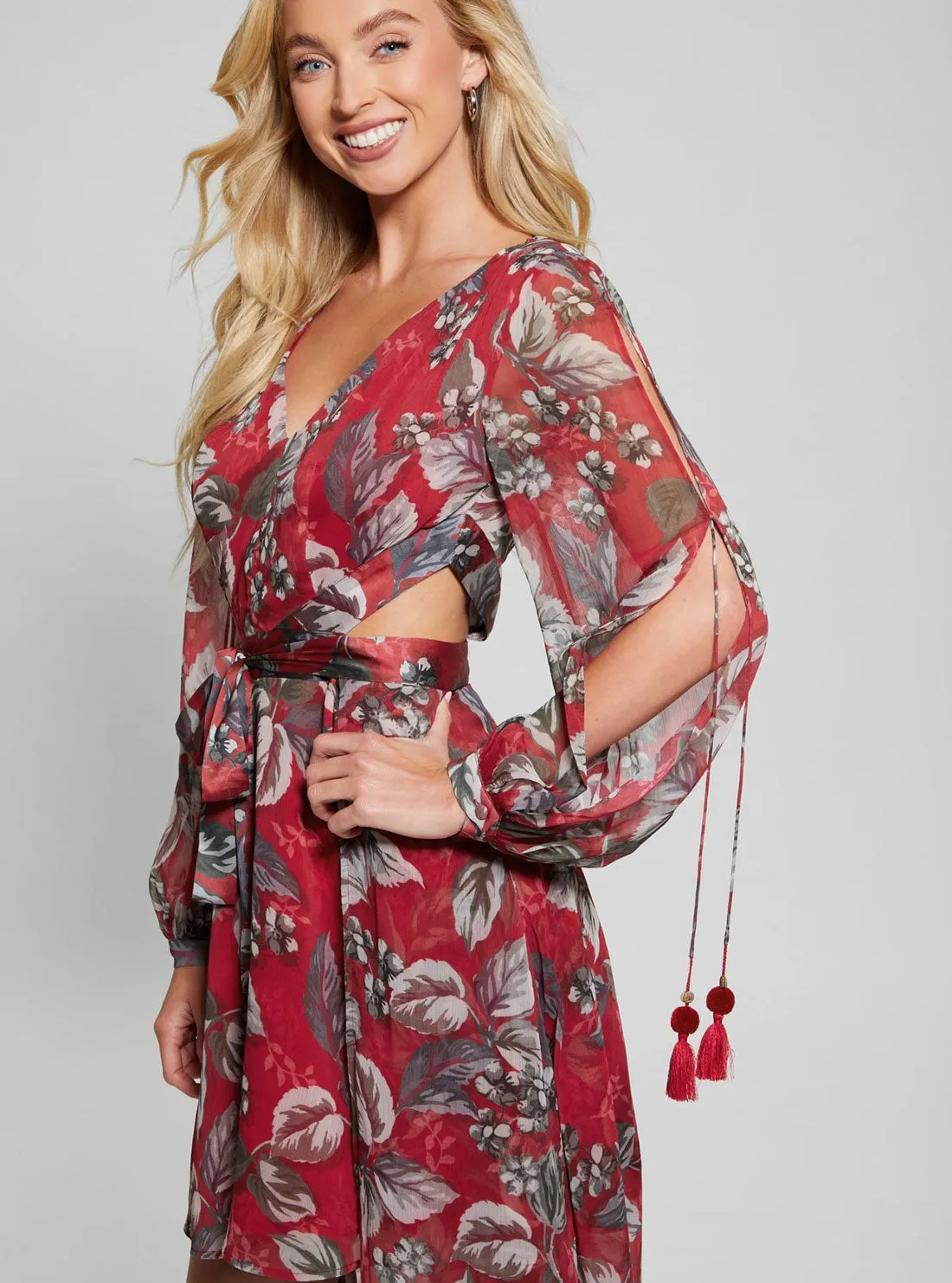 Red Floral Farrah Multi Maxi Dress