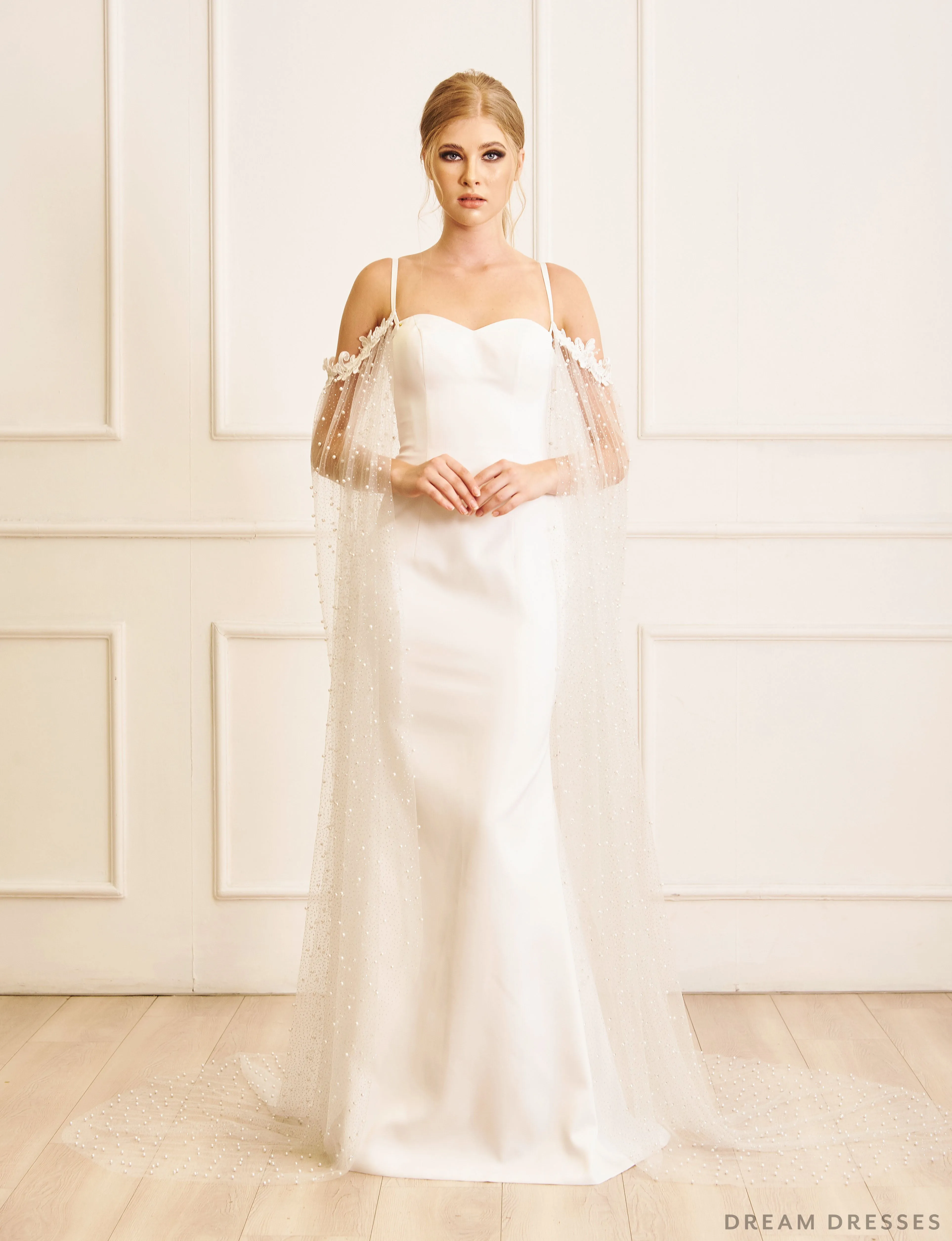 Removable Bridal Cape Sleeves (#TILDA)