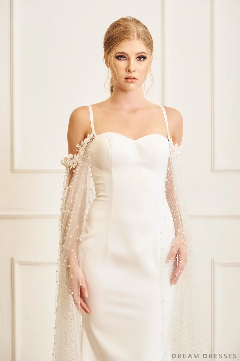 Removable Bridal Cape Sleeves (#TILDA)