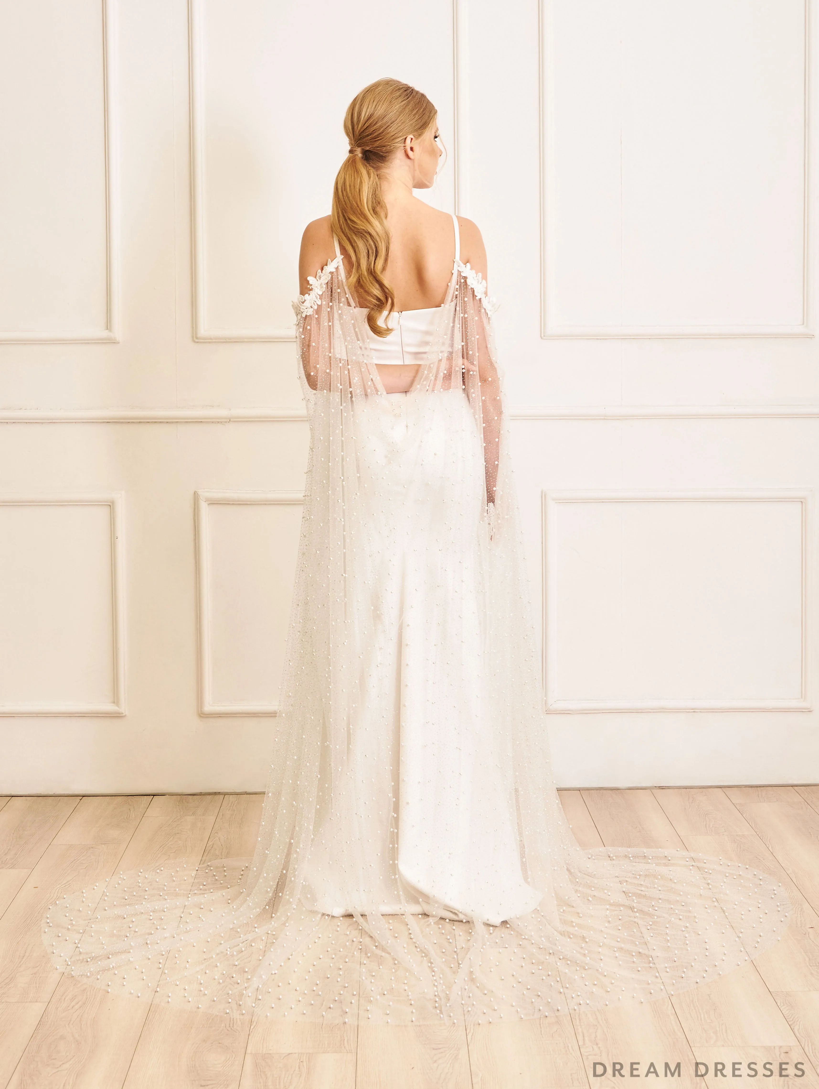 Removable Bridal Cape Sleeves (#TILDA)