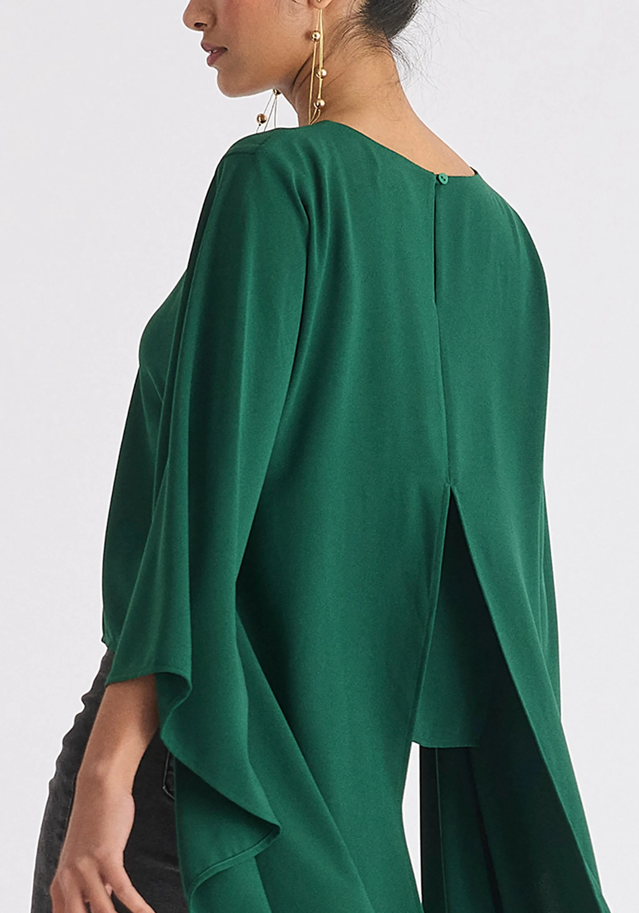 Round Neck Cape Top