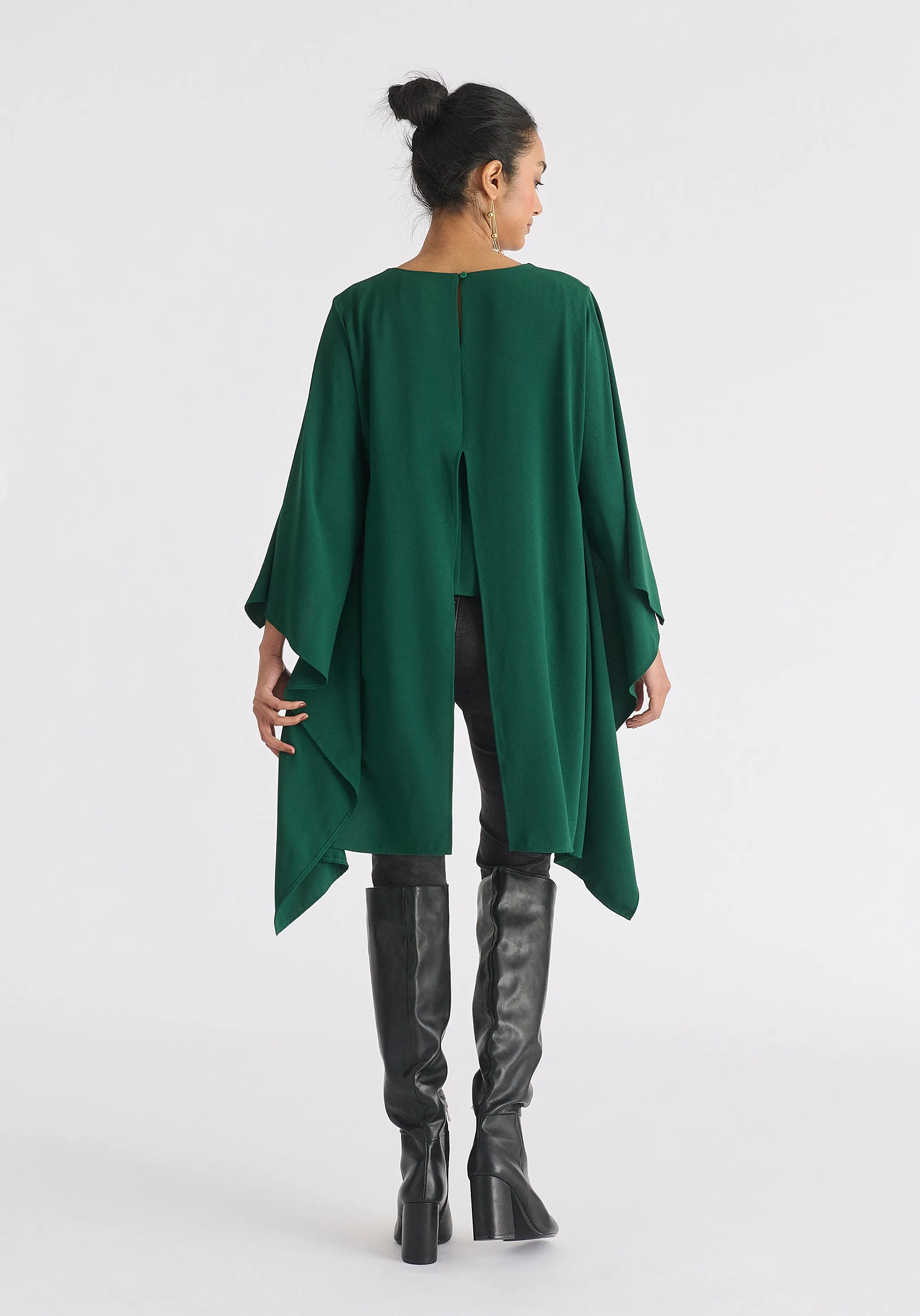 Round Neck Cape Top