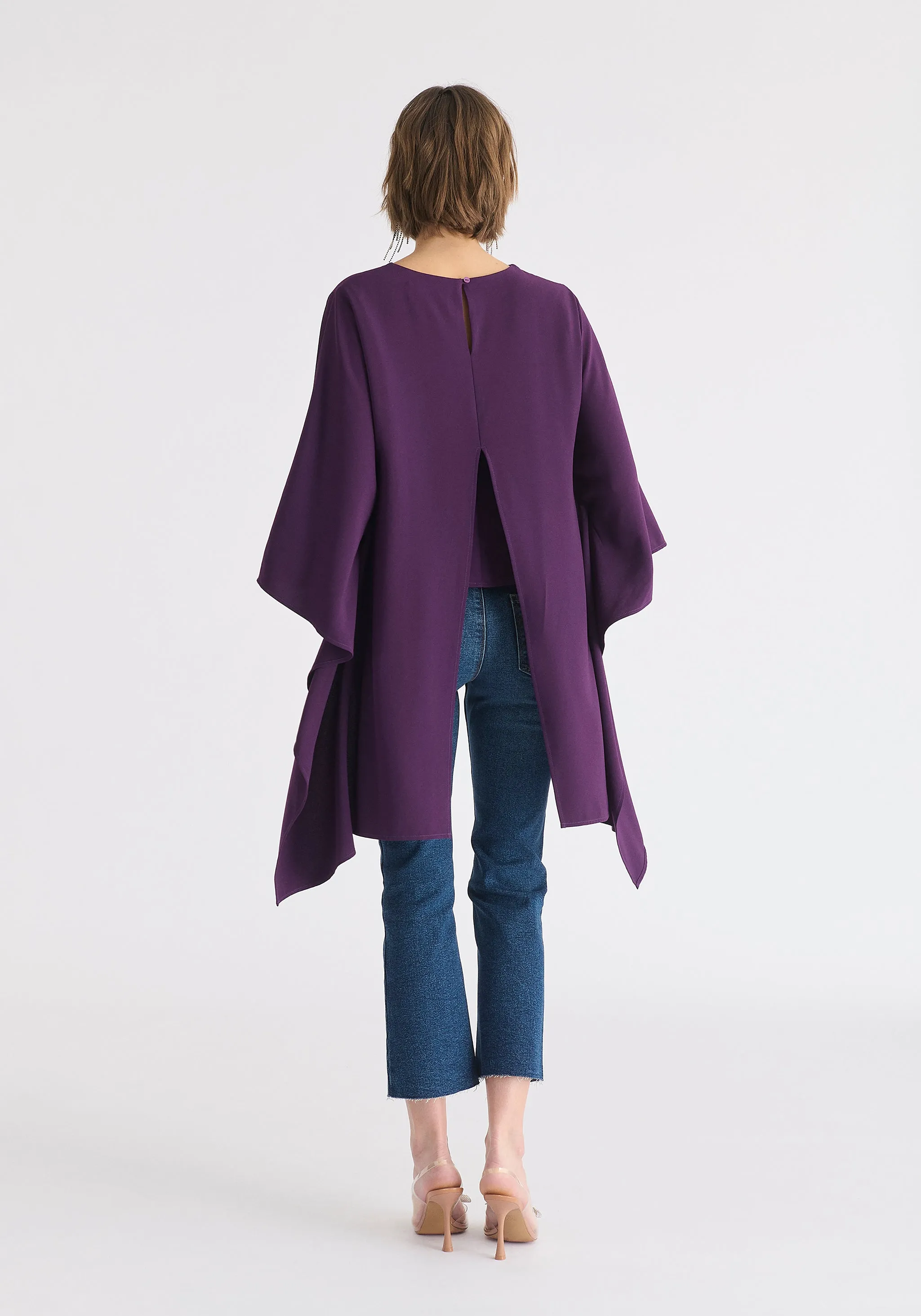 Round Neck Cape Top