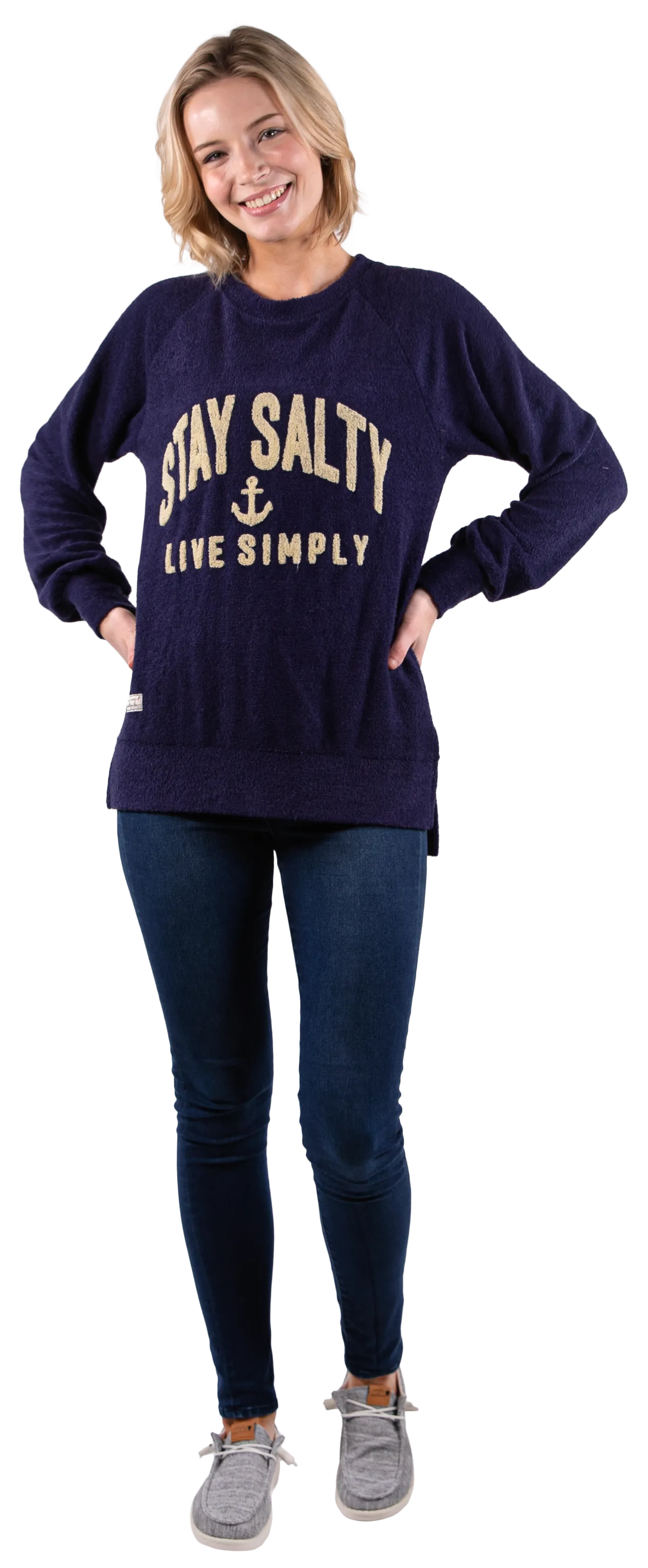 Simply Southern Stay Salty terry  sweatshirt