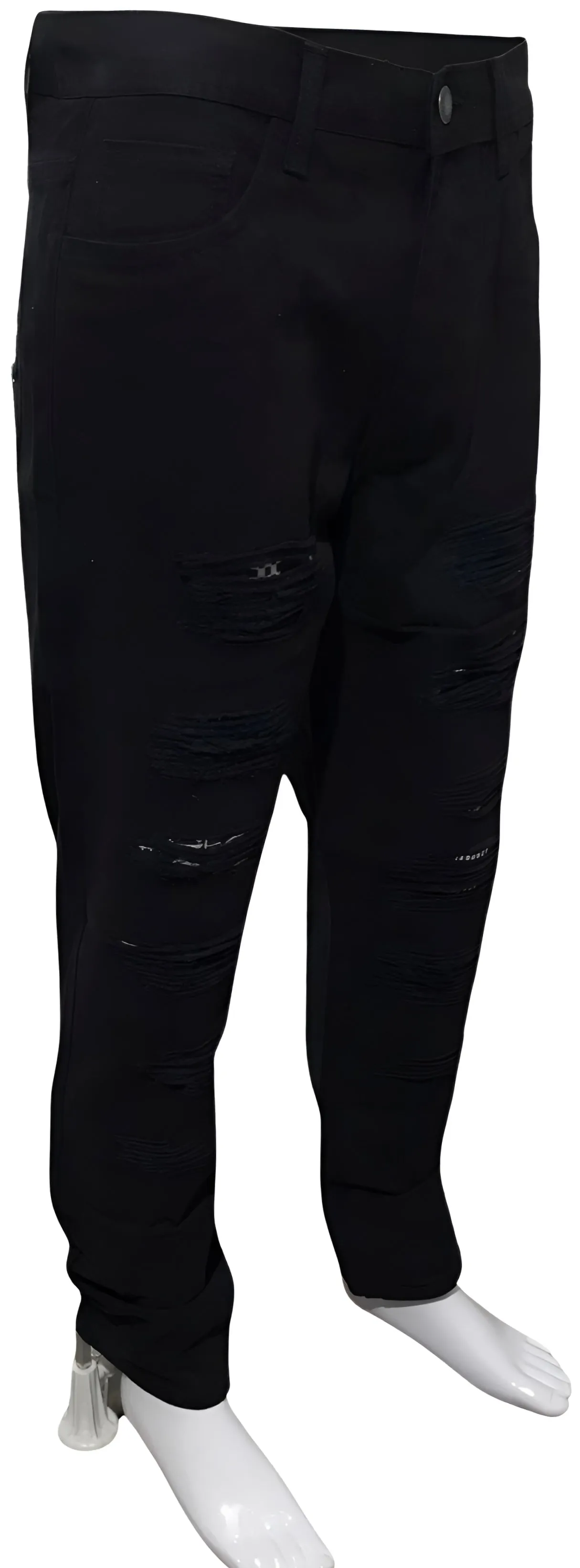 ^SOUTHPOLE^ BLACK) RIPPED DENIM FOR MEN (34'' x 32'')