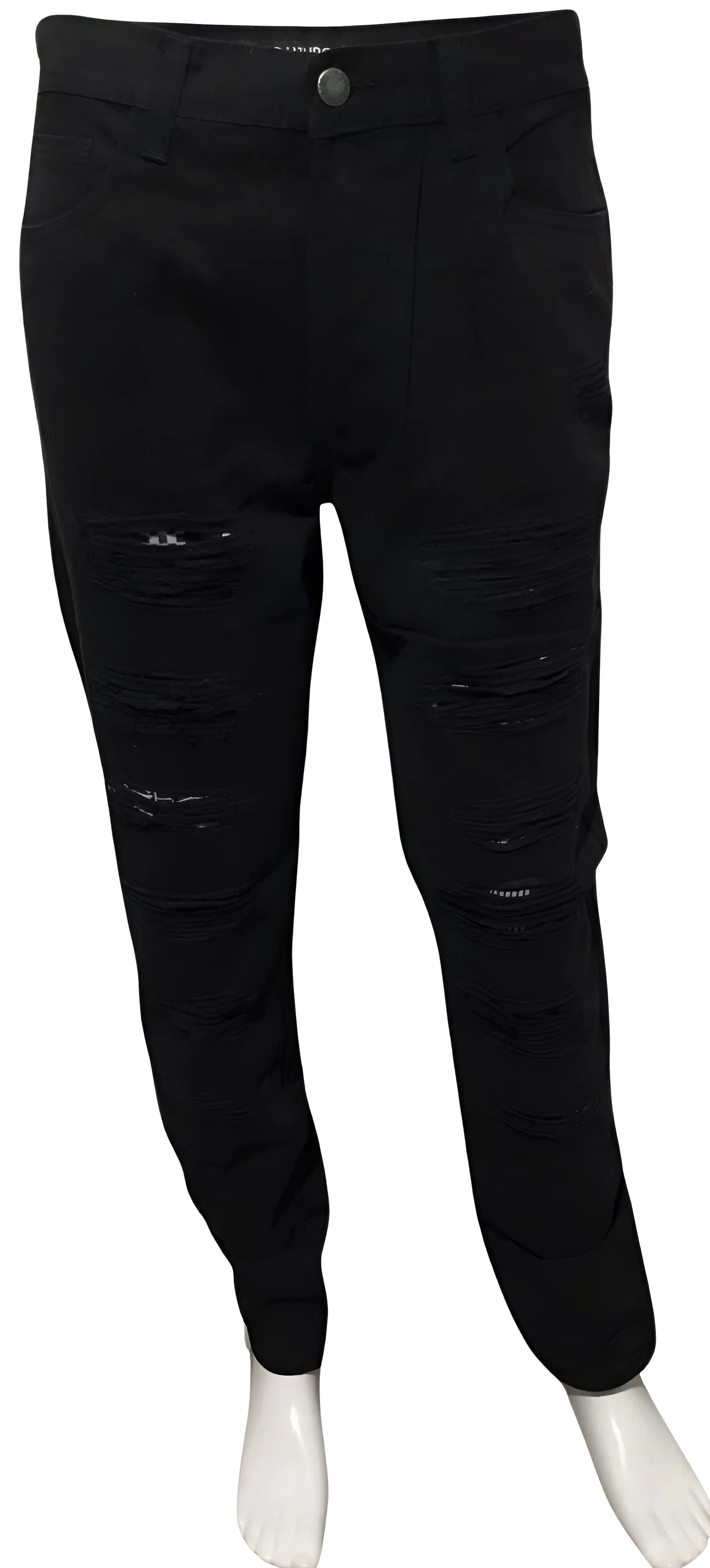 ^SOUTHPOLE^ BLACK) RIPPED DENIM FOR MEN (34'' x 32'')