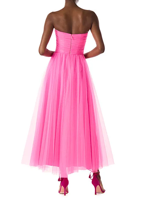 Strapless Tulle Cocktail Dress