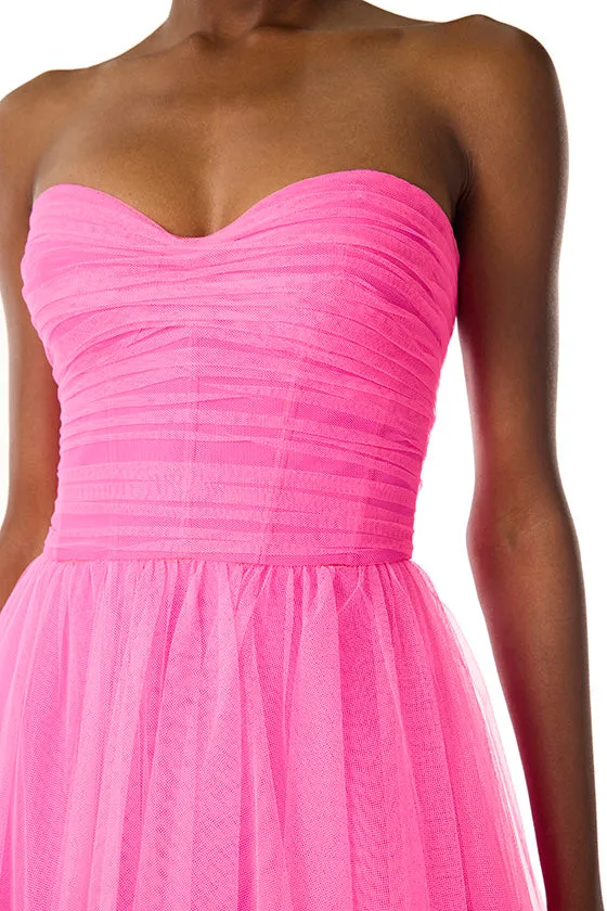 Strapless Tulle Cocktail Dress