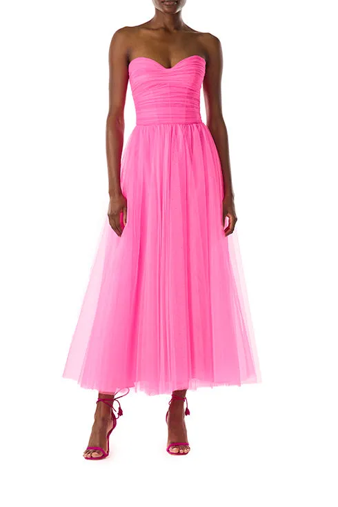 Strapless Tulle Cocktail Dress