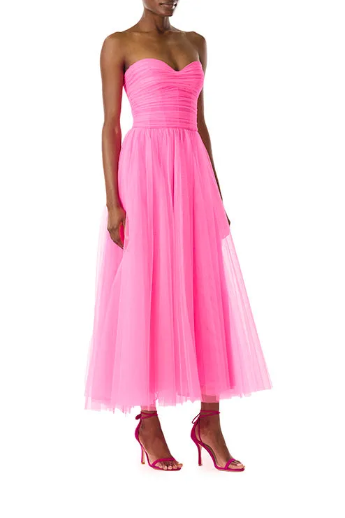 Strapless Tulle Cocktail Dress