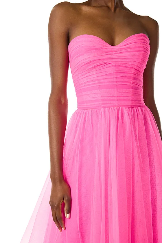 Strapless Tulle Cocktail Dress