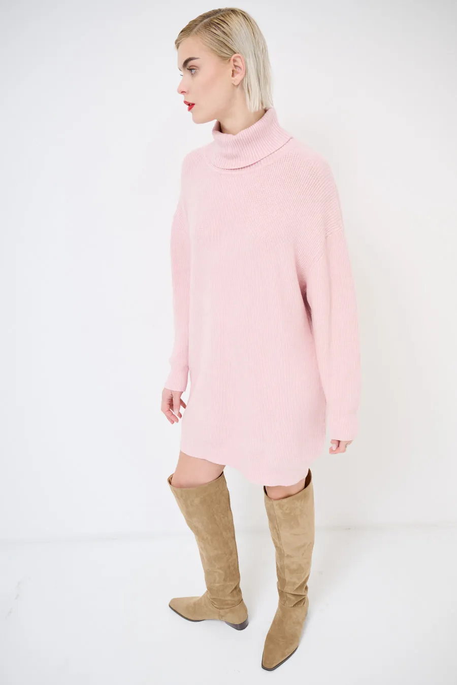 Stylish oversized turtleneck sweater dress wholesale