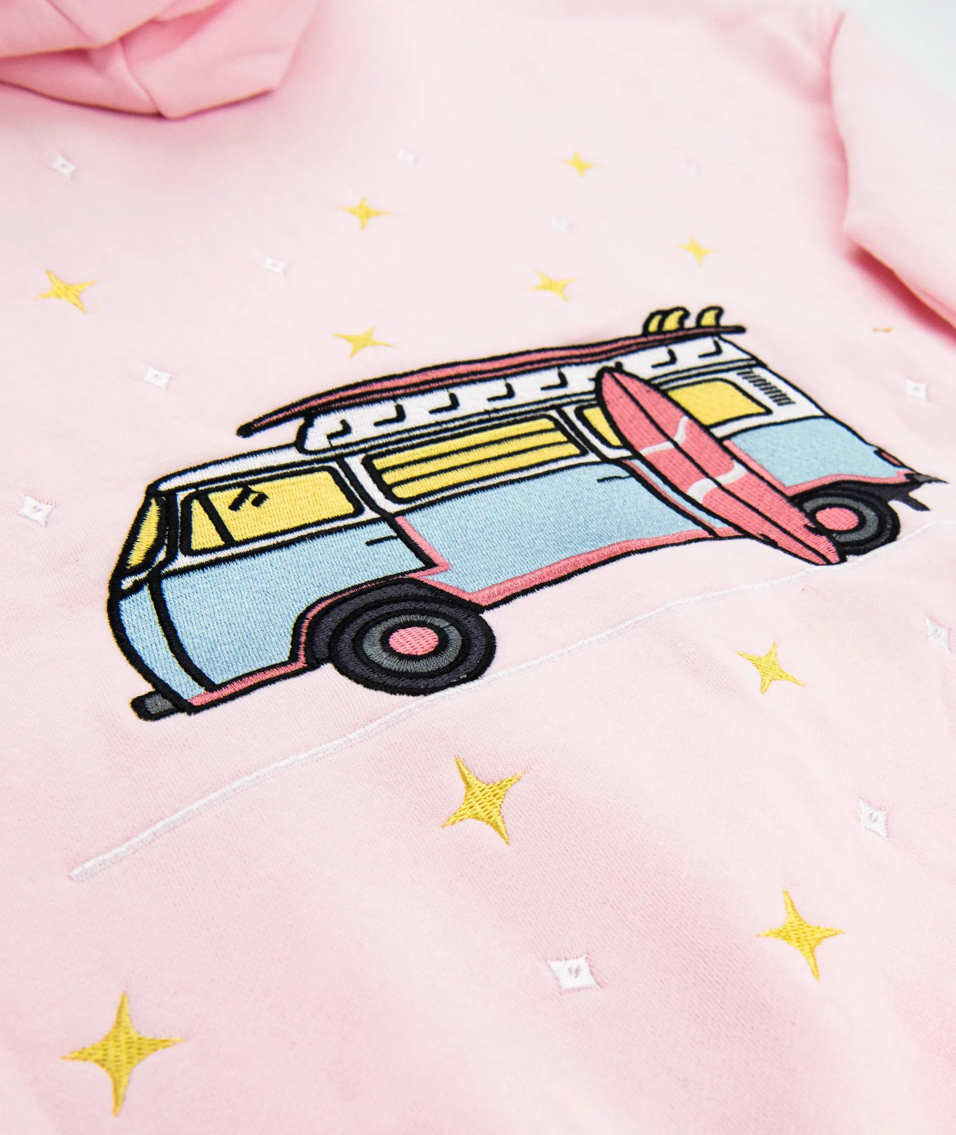 Sunkissed Coconut Juniors Embroidered Van Star Hoodie