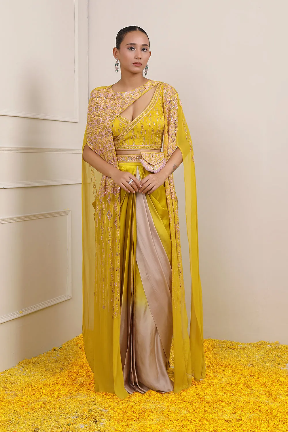 Syra Saree Cape Set