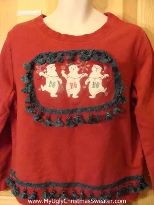 Tacky Christmas Sweatshirt HoHoHo Bears