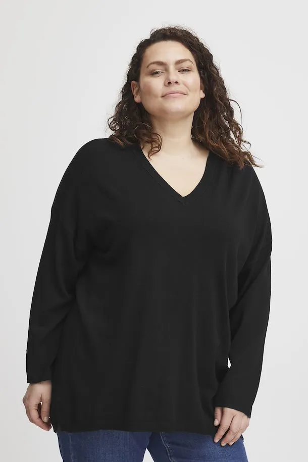 The Blume Pullover - Black - PLUS