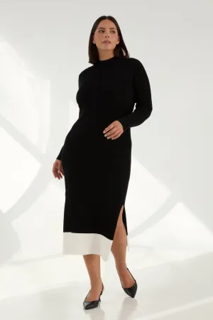 The Rib Sweater Midi Dress - Ink