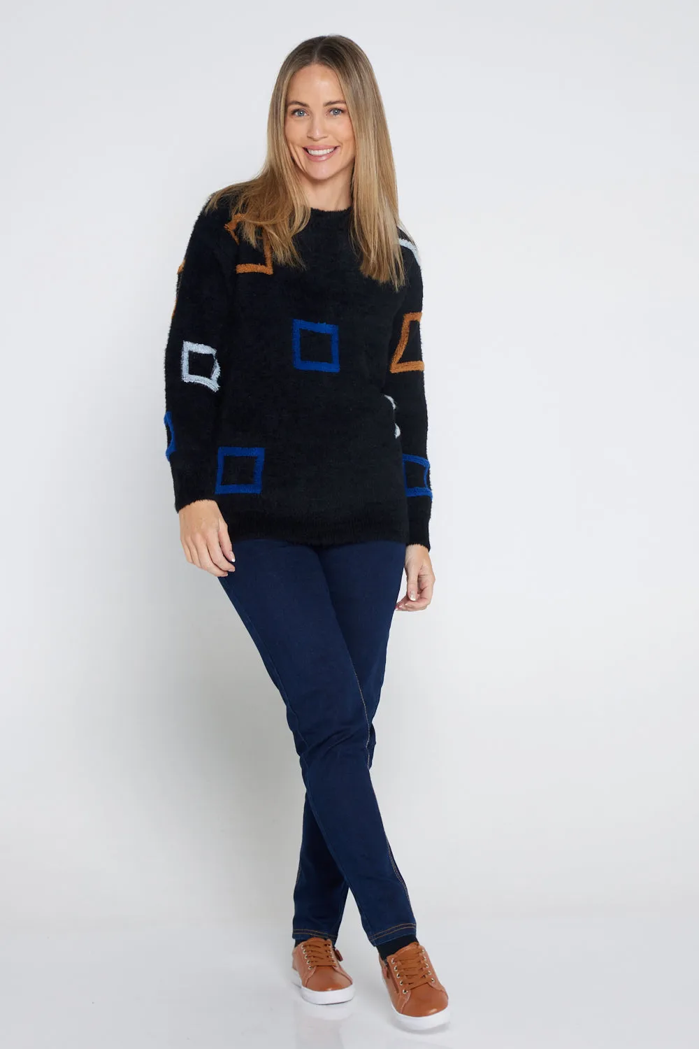 Tobi Jumper - Black Square