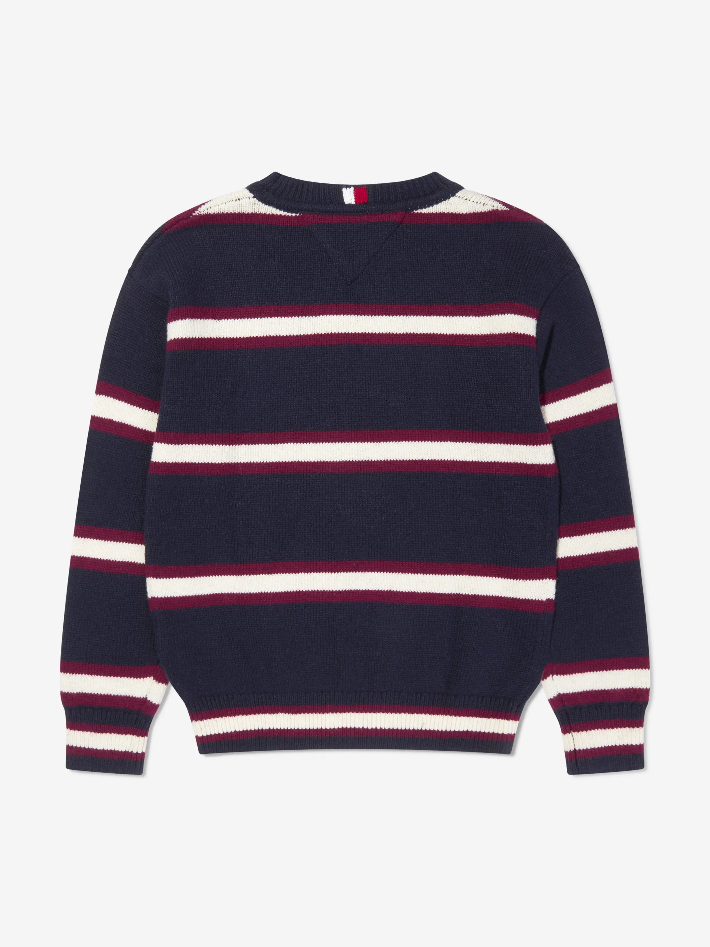 Tommy Hilfiger Boys Striped Monogam Jumper