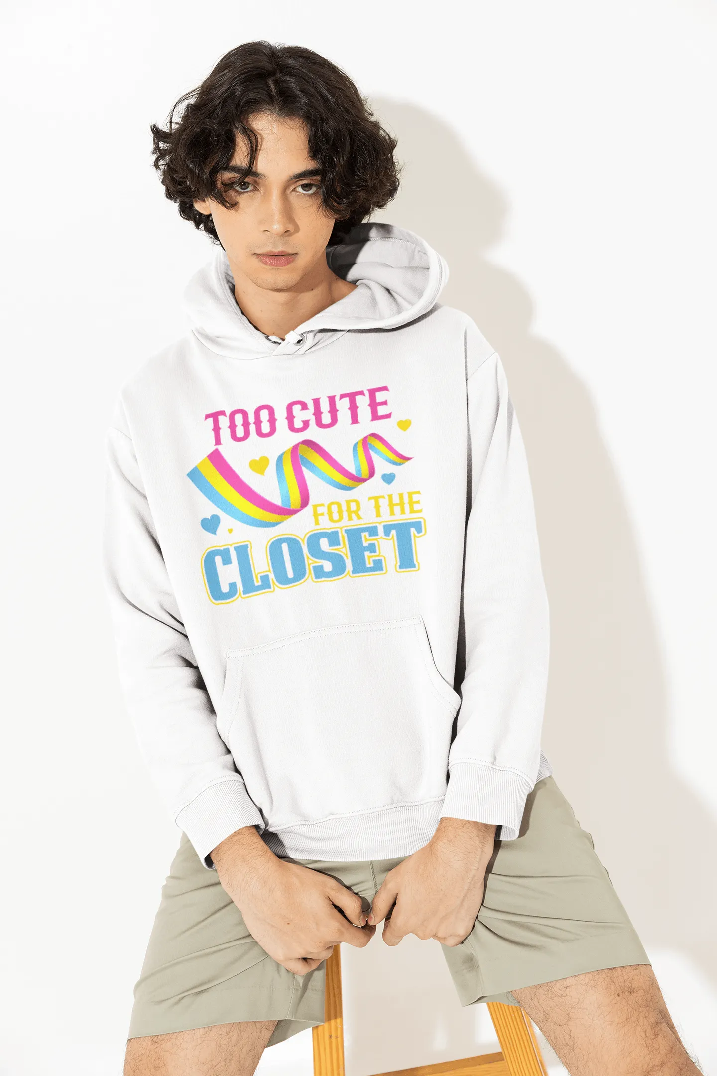 Too Cute For The Closet | LGBT  Merch | Pansexual Pride Unisex Hoodie