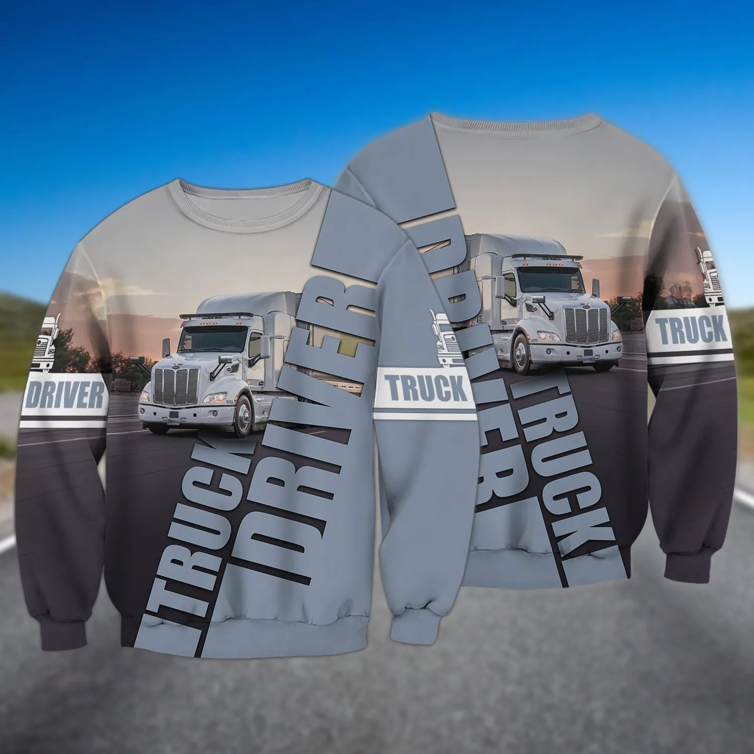 Trucker Driver 3D Full Print Sweatshirt Hoodie Bomber, Christmas Gift for Truck Driver