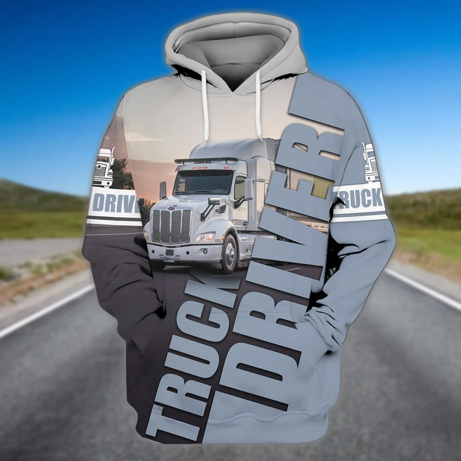 Trucker Driver 3D Full Print Sweatshirt Hoodie Bomber, Christmas Gift for Truck Driver