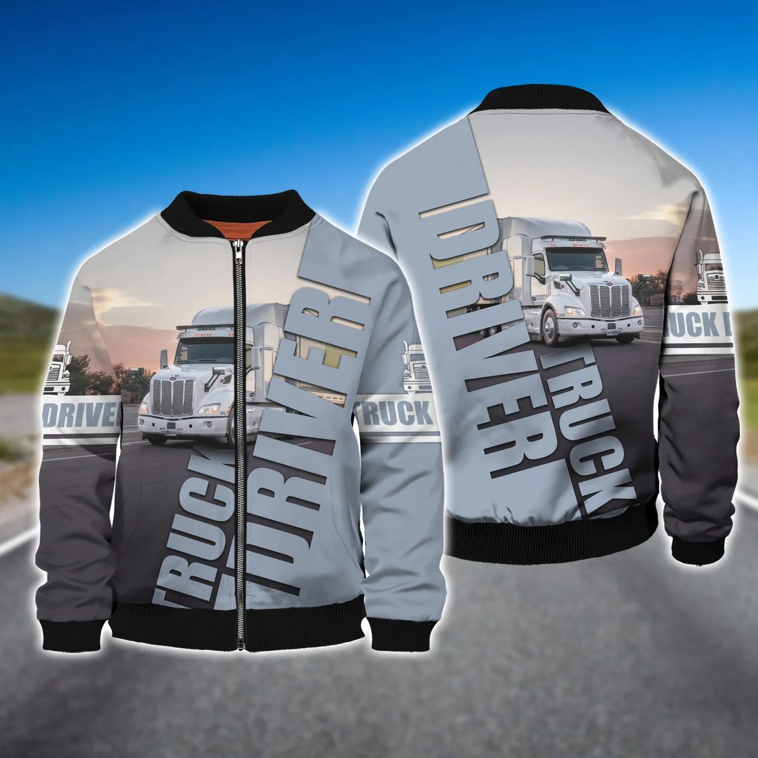 Trucker Driver 3D Full Print Sweatshirt Hoodie Bomber, Christmas Gift for Truck Driver